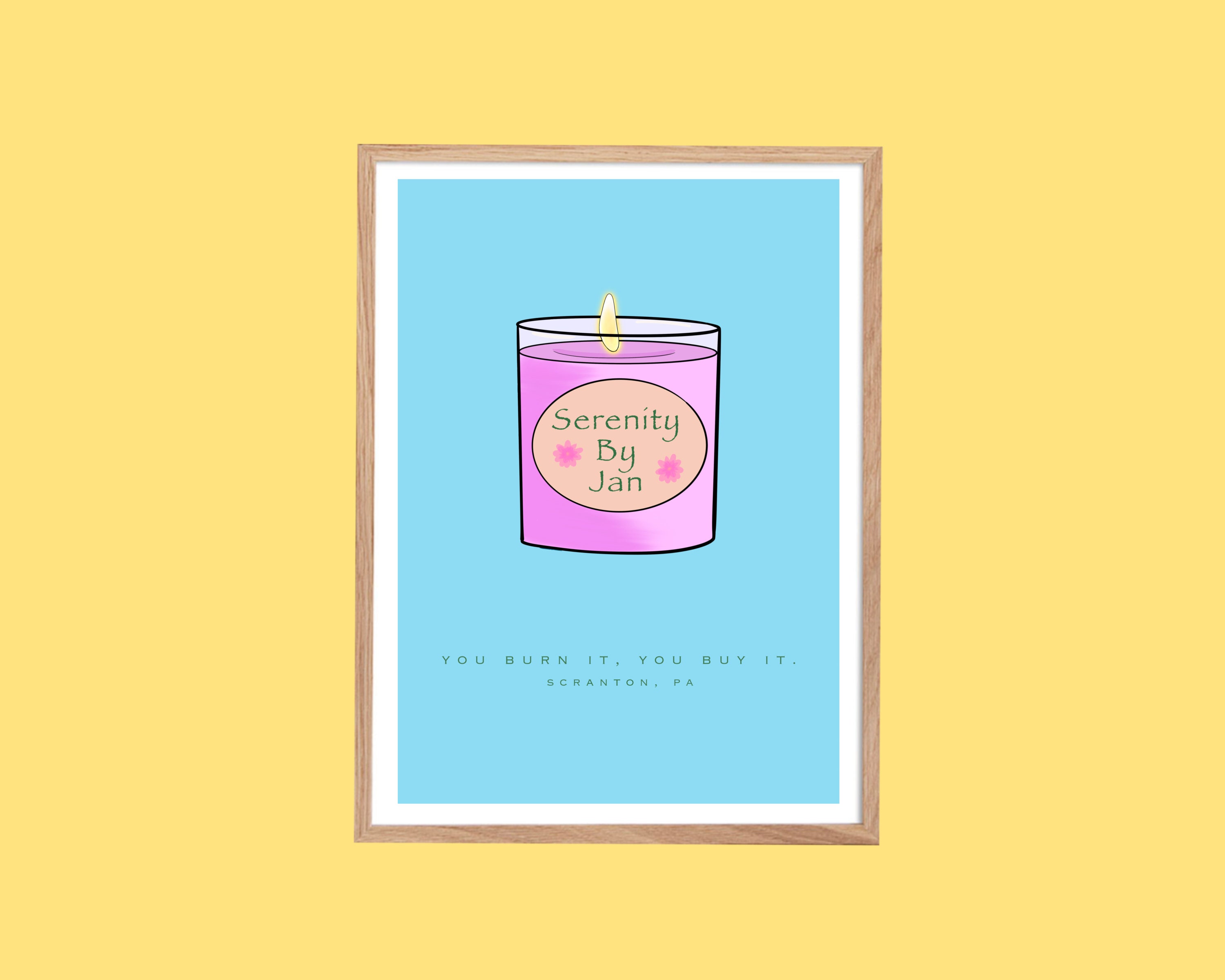 The Office TV Show Art Serenity by Jan Candle Scranton Michael Scott Pam Beesly Digital Download ...