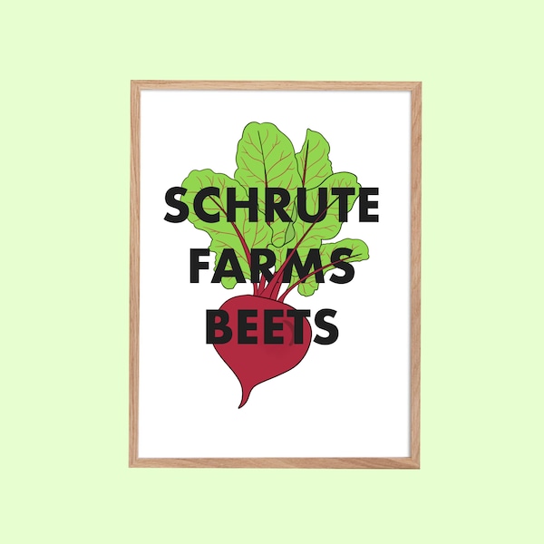 The Office TV Show Art Schrute Farms Beets - Michael Scott, Dwight Digital Download Print Poster - Dunder Mifflin The Office Gifts