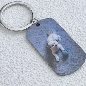 Benutzerdefinierte Foto-Schlüsselanhänger Valentinstag Geschenk Benutzerdefinierte Schlüsselanhänger Schlüsselanhänger Foto Hund Foto-Schlüsselbund Geschenk Haustier-Liebhaber-Umbau