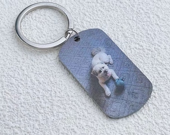 Custom Photo Keychain: Personalized Family, Pet Keepsake