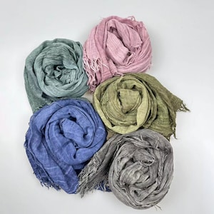 Cotton Scarf - Lightweight and breathable，Gift Cotton Scarf for Women & Men