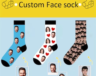 Benutzerdefinierte Gesichtssocken, personalisierte Foto Socken, Geburtstagsgeschenk