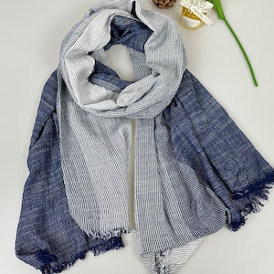 100% Natural Soft Solid Scarf, Lightweight Pure Cotton Scarves in 11 Colors, Gift Cotton Scarf for Women & Men,Gift
