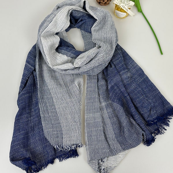 Soft Cotton Scarf, Lightweight Solid Color Shawl