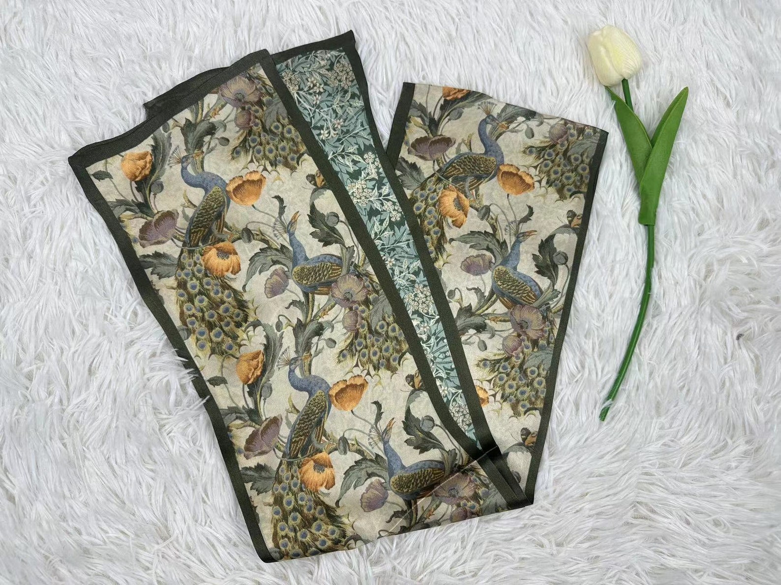 Travel‑Love Gender‑Neutral Mulberry Silk Long Scarf