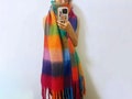 Reversible Mohair Blend Plaid Scarf, Vibrant Colors product logo