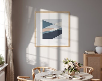Wave Wall Art, Coastal Abstract Digital Print