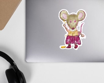 Cute Artsy Mouse Sticker