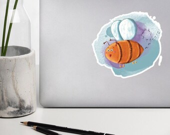 Cute Whimsical Bee Sticker