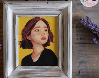 Custom Art/Illustration Portrait of Pets or People — Memorial, Engagement, Wedding, Birthday, or Holiday Gift