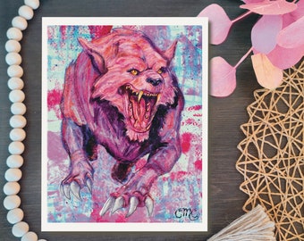 Dungeons & Dragons Hellhound Digital Acrylic Wall Art Print