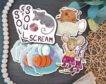 Whimsical Animal Sticker Sheet Bundle