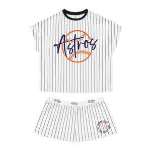 Ensemble de pyjama court pour femme sur le thème Astro de Houston