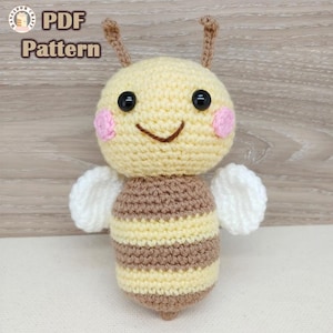 Padrão de crochê de abelha | Abelha de crochê | Padrão de abelha amigurumi | Abelha fofa | Padrão de crochê em PDF