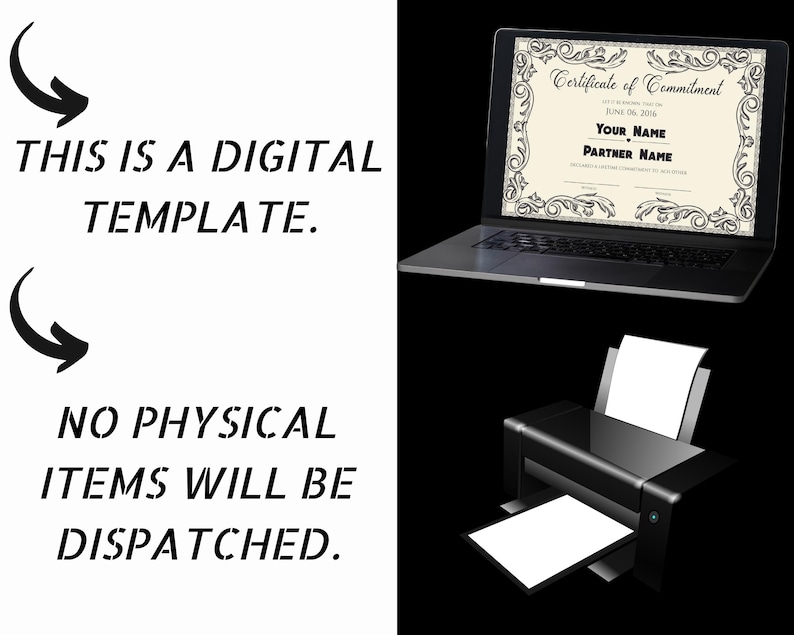 Printable Editable Certificate of Commitment Template Commitment Printable Editable Certificate of Commitment Template Commitment