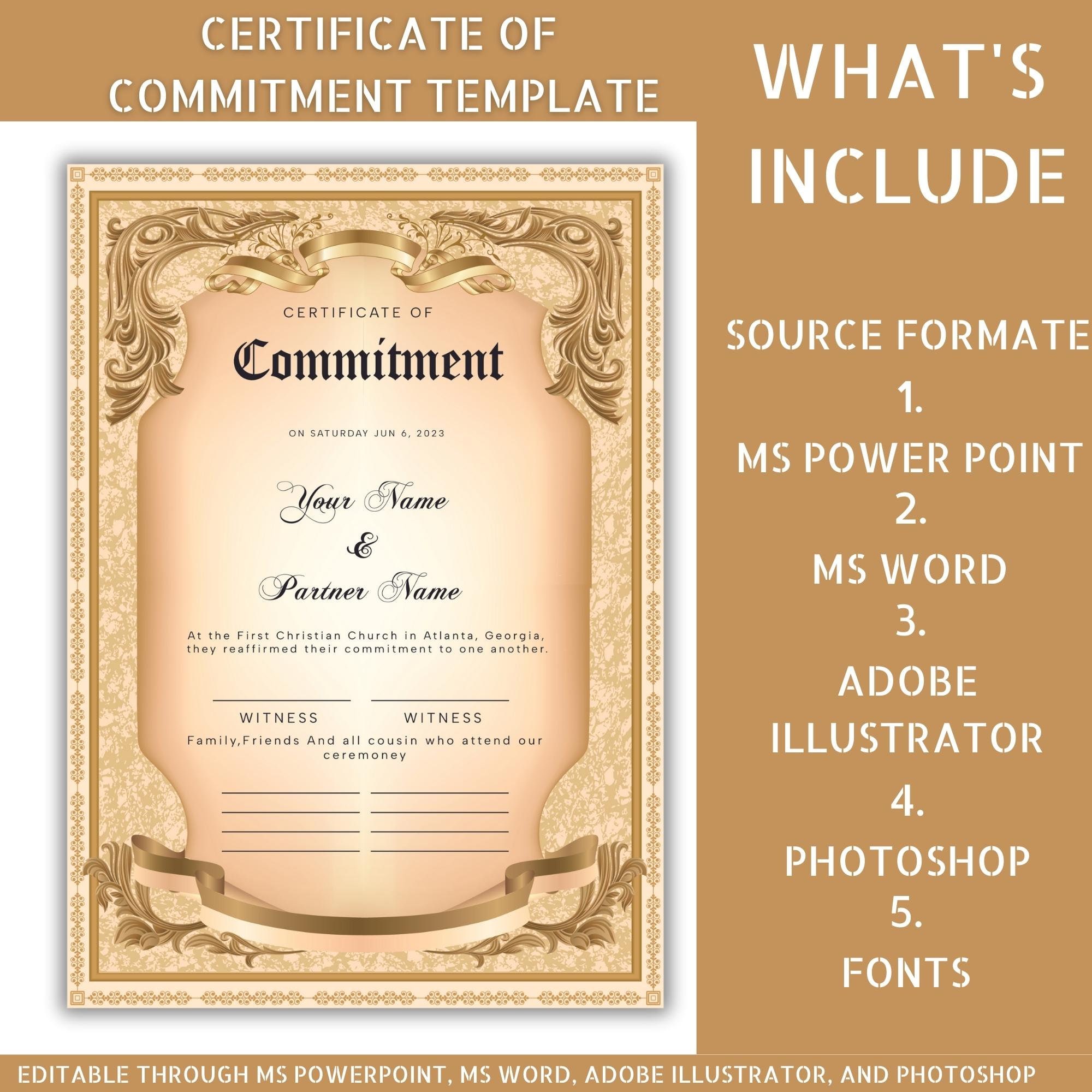 commitment-certificate-printable-certificate-of-commitment-template-editable-commitment-ceremony-certificate-etsy for Free Printable Commitment Ceremony Certificate Commitment Certificate, Printable Certificate of Commitment Template, Editable Commitment Ceremony Certificate, - Etsy for Free Printable Commitment Ceremony Certificate