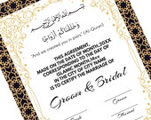 Custom Nikah Nama Template: Editable Islamic Wedding Contract (Digital Download)