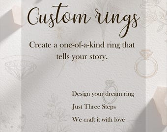 Custom Made-to-Order Ring • Personalized Gold, Silver, or Birthstone