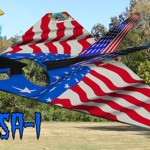 Flugspaß: DIY Foam Board Flugzeug Bausatz - Dollar Delta Flaggschiff USA-1