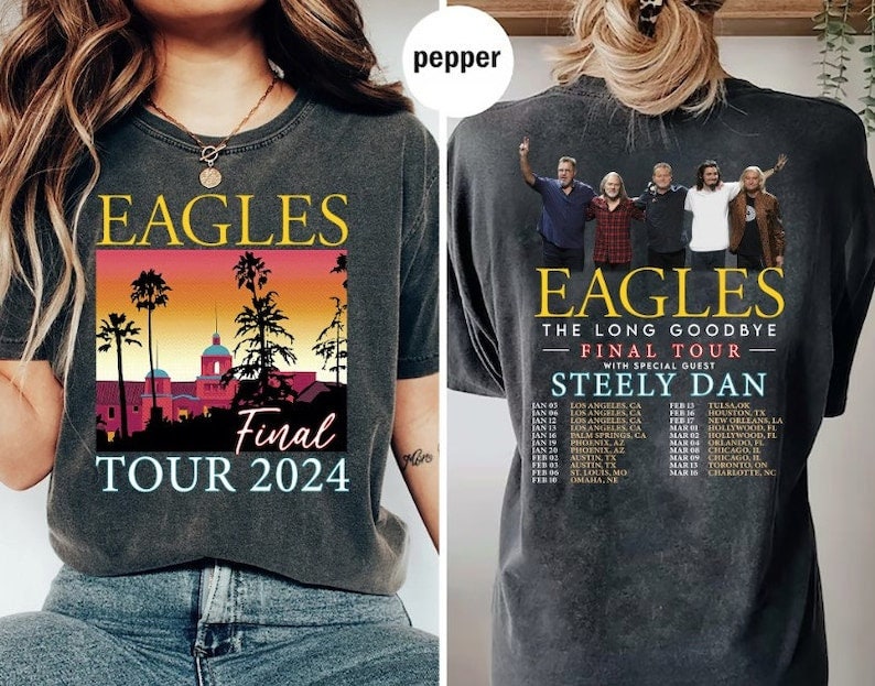 The Eagles 2024 Tour Shirt, Eagles Long Goodbye Tour 2024 sold by