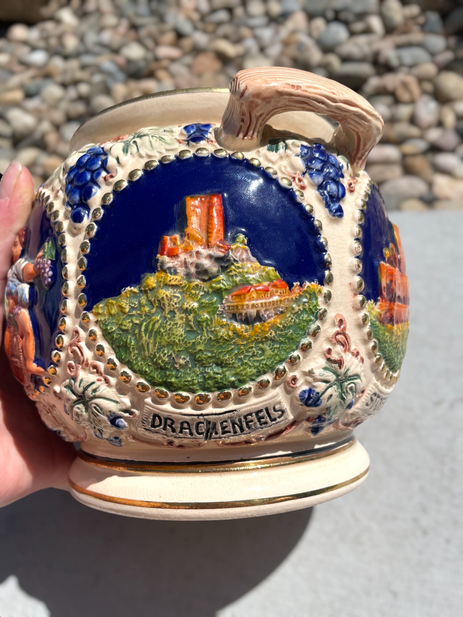 Vintage German Cookie Jar 1950s Salt Glaze Ceramic Jar From Etsy