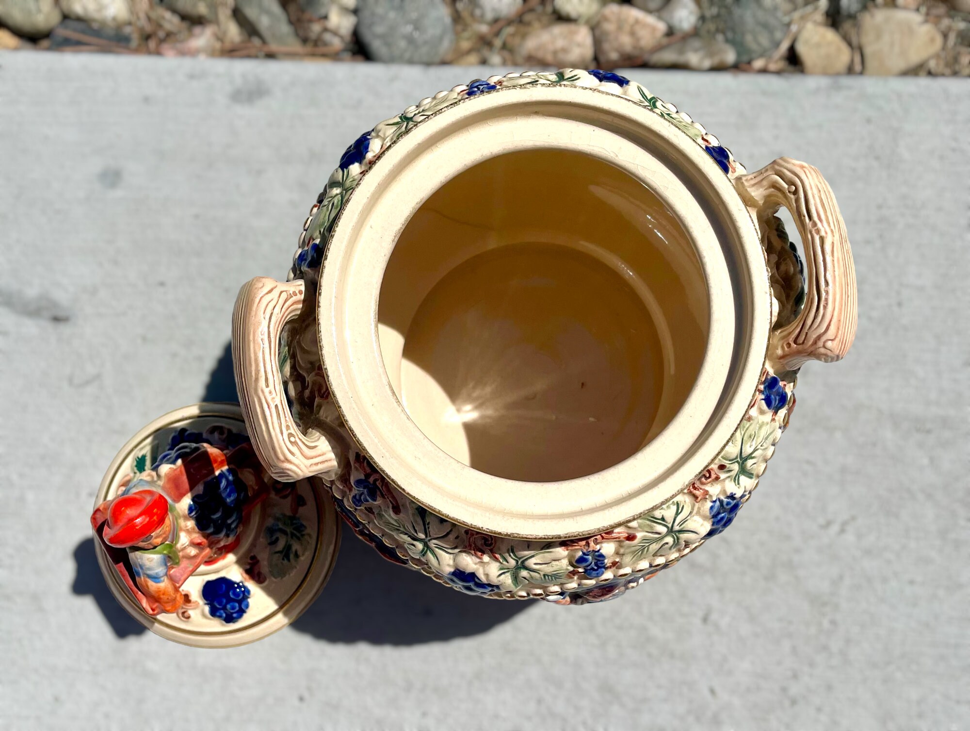 Vintage German Cookie Jar 1950s Salt Glaze Ceramic Jar From Etsy