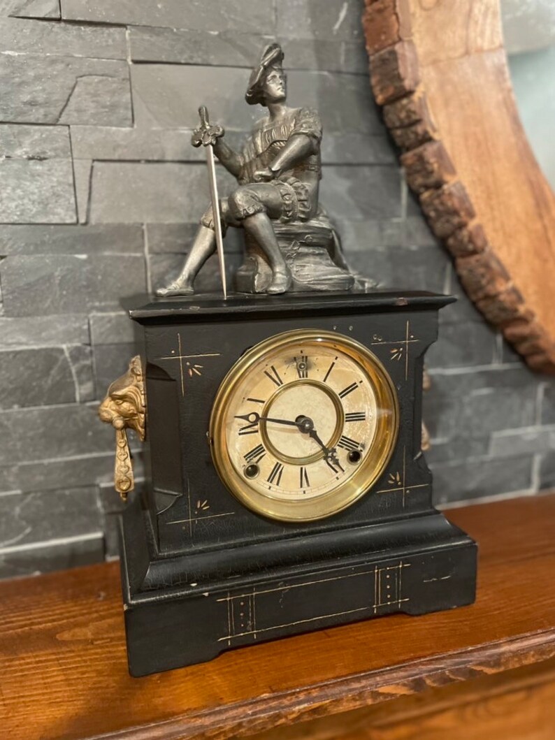 1800s Clock Muller & Sons Mechanical Clock With Key Marked Etsy