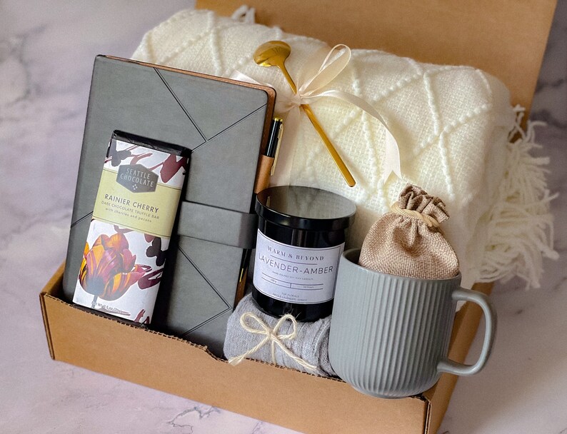 Sympathy Gift Basket Hygge Gift Box With Blanket Sending a Etsy