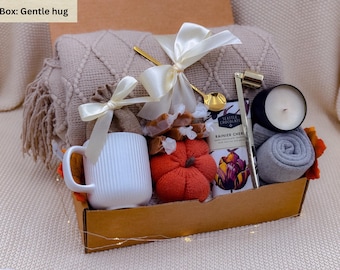 Hygge Gift Box: Blanket, Mug, Socks, & Treats - Care Package