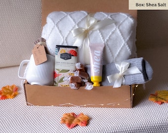 Self Care Gift Box: Blanket, Journal & Mug - Sending Hugs