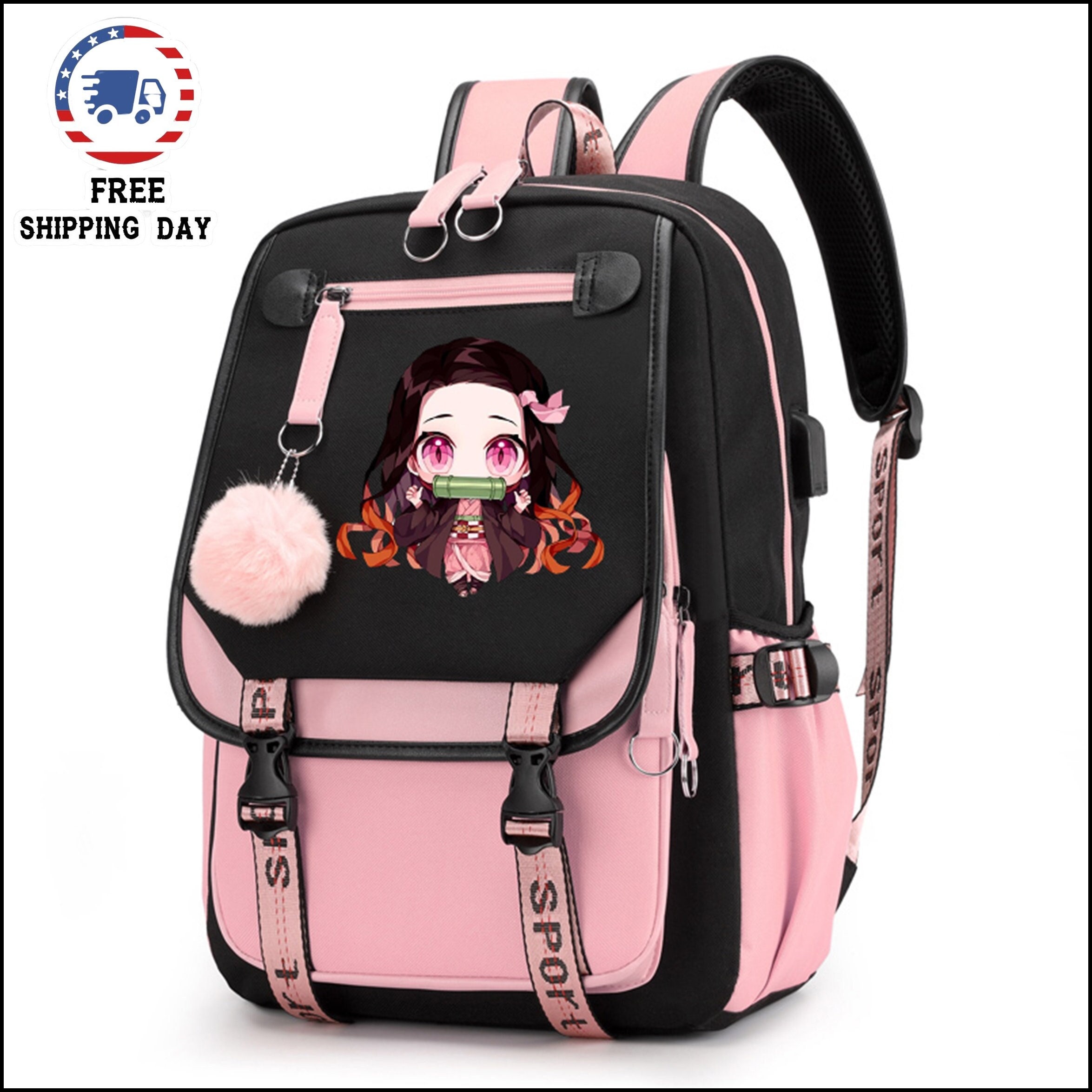 3pcs Demon Slayer Kids Backpack Lunch Box Pen bag Japanese Anime Backpacks  for High School Students  Walmartcom