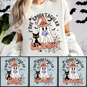 Spooktacular Grandma Halloween Shirt, Nana Halloween TShirt, Spooky Mimi Shirt, Grammy Halloween Outfit, Pastel Halloween Shirt For Memaw