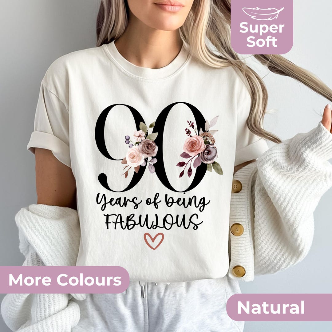 90 Years Of Being Fabulous 90th Birthday Shirt Women 90 Years Old 90-years-of-being-fabulous-90th-birthday-shirt-women-90-years-old