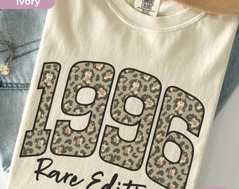 Retro 30th Birthday Shirt, Limited Edition 1996 T-Shirt, Retro Cheetah Print Birthday Shirt, Vintage 1996 Tee, Comfort Colors