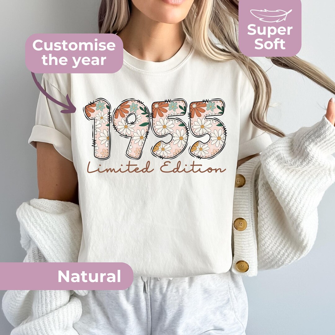 T-shirt Femme - Anniversaire 71 Ans - Original 1955 - Pur produit Bourguignon