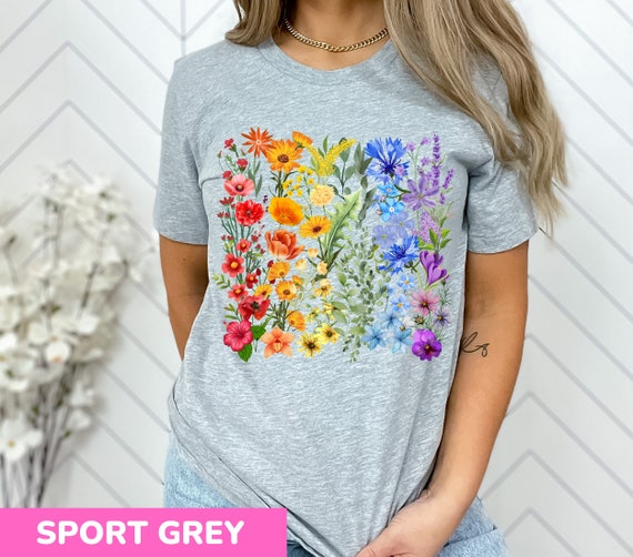 Subtle Gay Pride Shirt Rainbow Wildflower Tshirt Flower Proud Ally Shirt Gay Rights Shirt LGBT Pride Month Top Gay Lesbian Shirt Etsy Canada