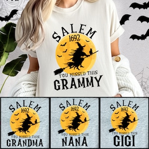 Salem You Missed One Grandma Halloween Shirt, Nana Witch Halloween TShirt, Spooky Mimi Shirt, Grammy Halloween Tee, Halloween Memaw Shirt