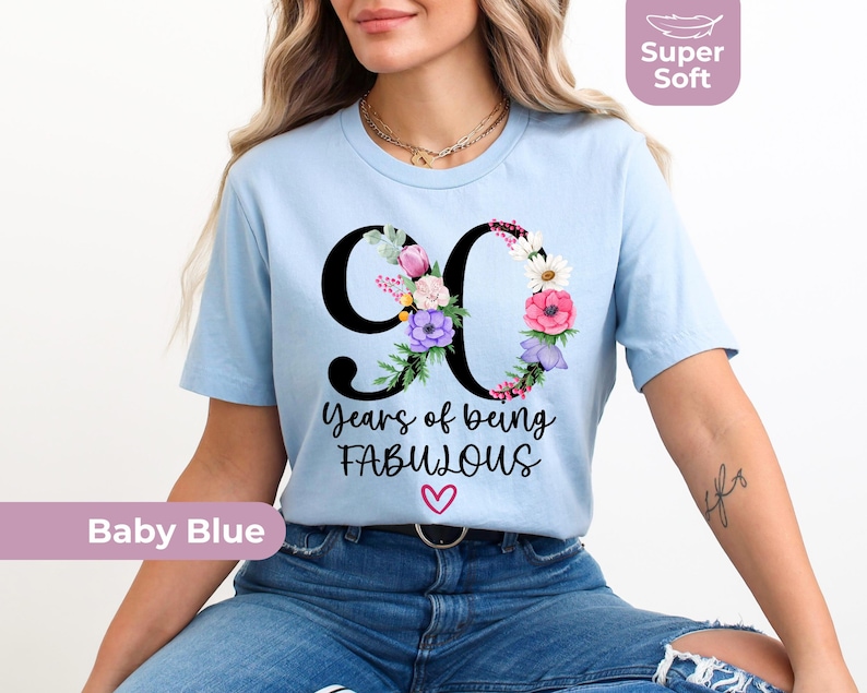 90 Years Of Being Fabulous 90th Birthday Shirt Women 90 Years Old 90-years-of-being-fabulous-90th-birthday-shirt-women-90-years-old