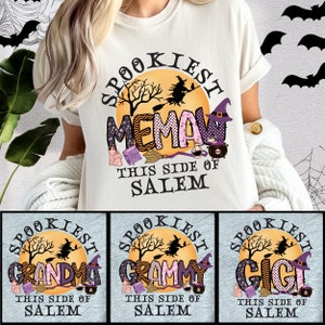 Salem Witch Shirt For Grandma Halloween Shirt, Nana Witch Halloween TShirt, Spooky Mimi Shirt, Grammy Halloween Tee, Halloween Memaw Shirt