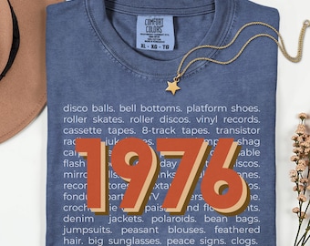 50th Birthday Shirt For Women: 1970’s Nostalgia Tee Shirt For 50 Year Old, Funny 50th Bday Gift For Her, Comfort Colors