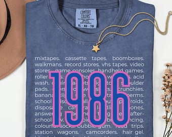 40th Birthday Shirt For Women: 1980s Nostalgia Tee, 80s Graphic Tee, 80s Party Tshirt, Retro 80s Shirt, Comfort Colors