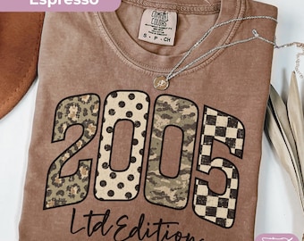Retro 21st Birthday Shirt, Limited Edition 2005 T-Shirt, Retro Birthday Shirt, Vintage 2005 Tee, Comfort Colors