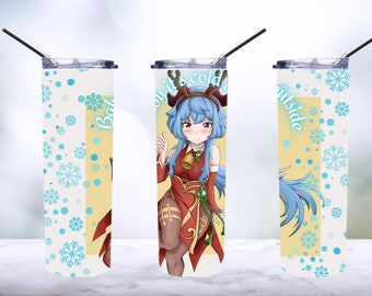 Ganyu Baby it's cold outside christmas tumbler sublimation png genshin