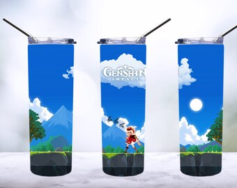 klee da da da tumbler sublimation png genshin