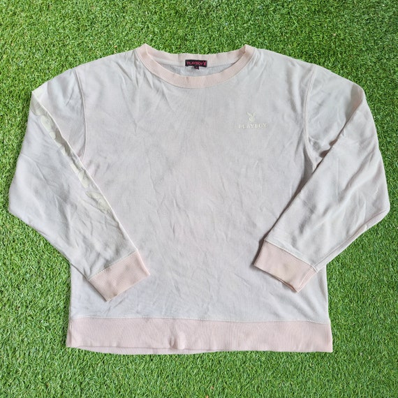 90s Distressed Vintage Playboy Sweatshirt XL Embr… - image 7