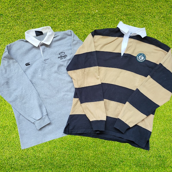 Combo Sale Polo Rugby Shirt Karl Kani and Canterbury New Zealand Medium Fit Adult Long Sleeve Shirt