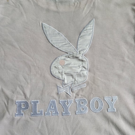 90s Distressed Vintage Playboy Sweatshirt XL Embr… - image 6