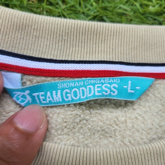90s Goddess Surf Team Beige Sweatshirt Large Prin… - image 4