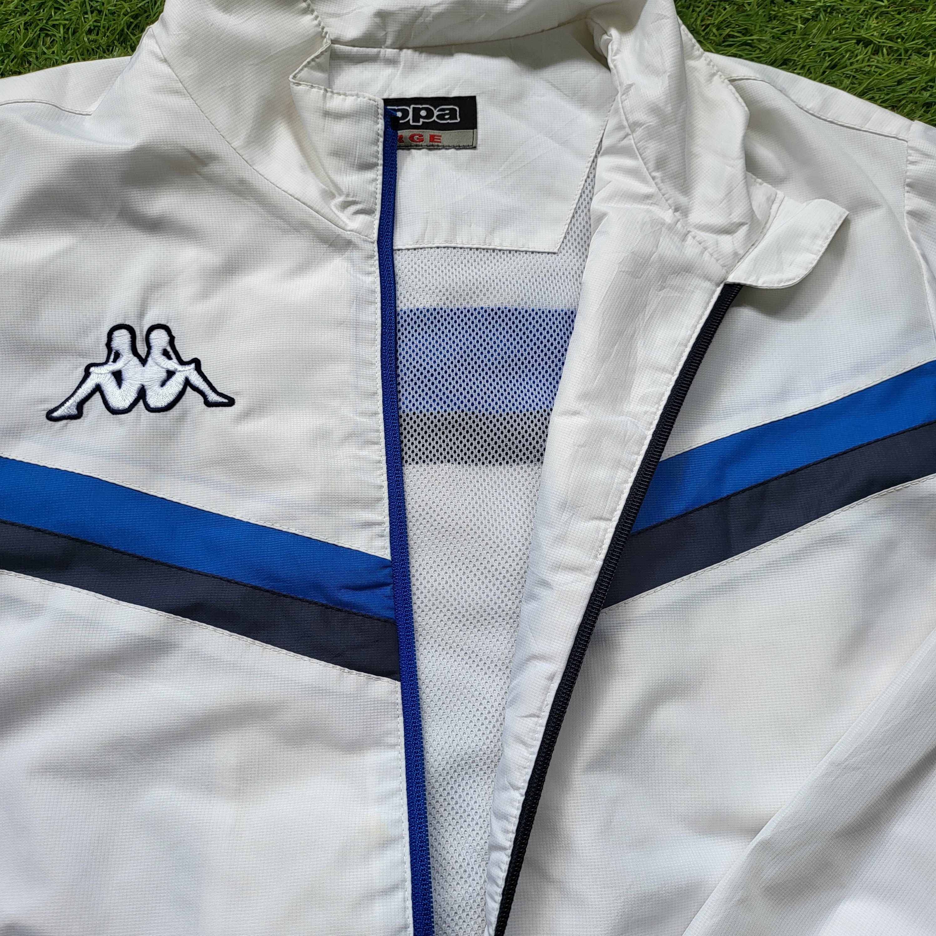 Kappa White Zip up Windbreaker Large Kappa Italia Sportswear