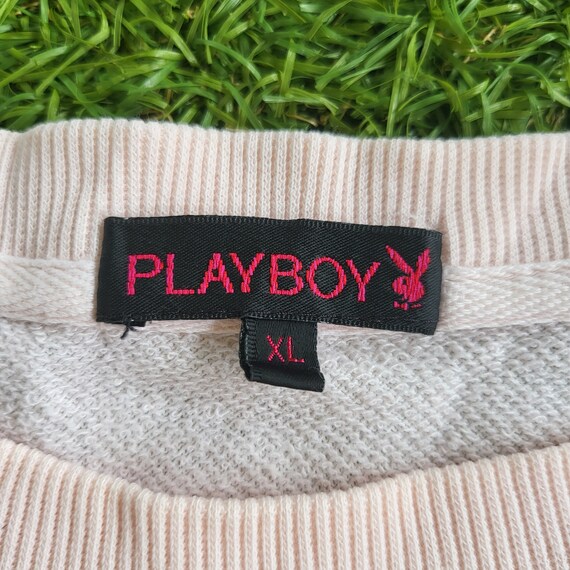 90s Distressed Vintage Playboy Sweatshirt XL Embr… - image 3